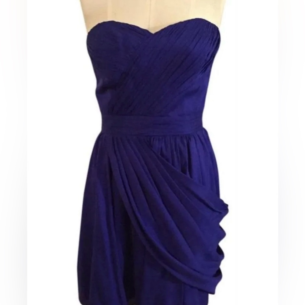 Cobalt blue Exclusive for Intermix strapless dress in medium